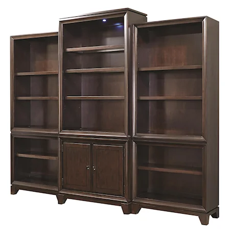 Bookcase with Touch Lighting